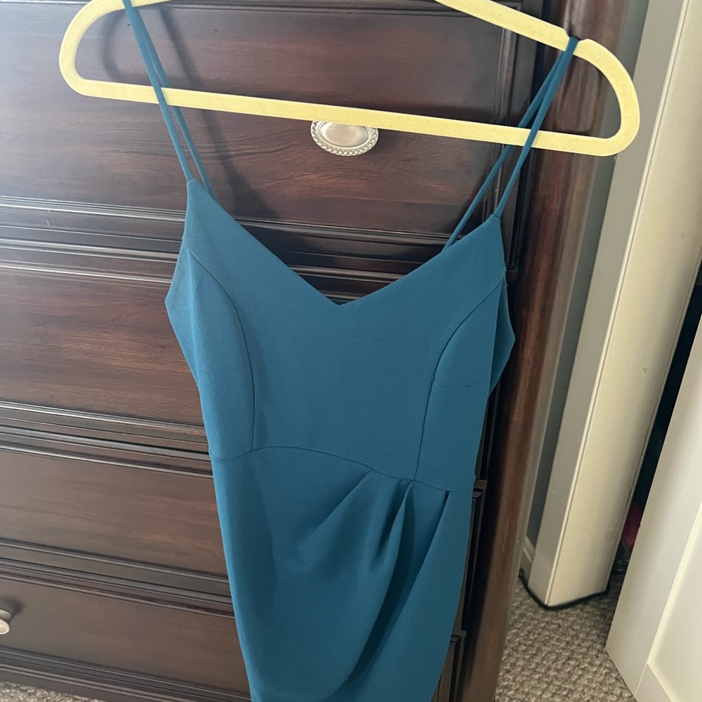 Lulu's Blue Spaghetti Strap Slip Dress